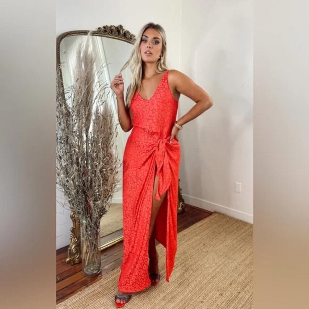Show Me Your Mumu - Red Silk Wrap Dress